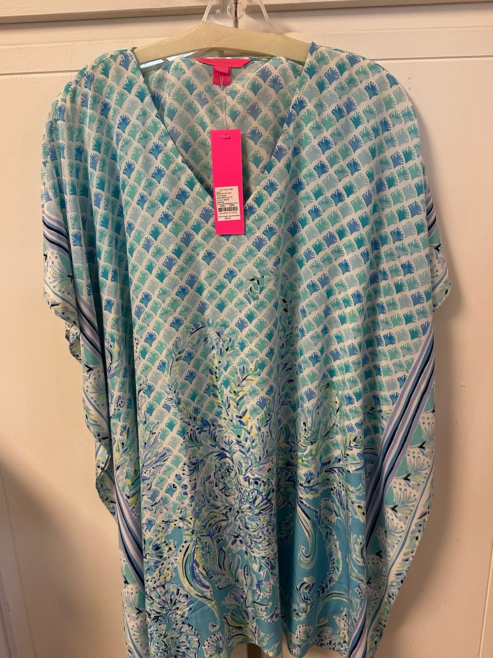 Lilly Pulitzer Aqua & Teal Printed V-Neck Tunic
